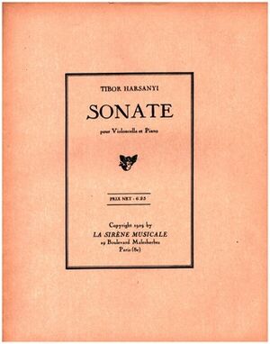 Sonate Violoncelle (Sonata Violonchelo) - Piano