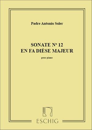 Sonate (sonata) N 12 Fa# M Piano