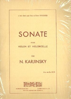 Sonate Violon (Sonata Violín)-Vlc