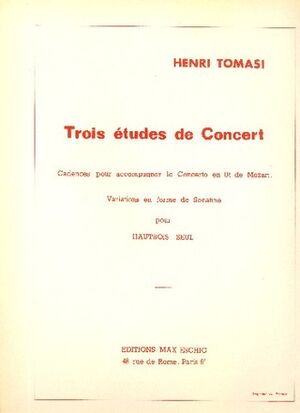 3 Etudes De Concert (estudios de concierto) Htb