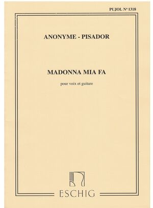 Madonna Mia Fa (Pujol 1318)