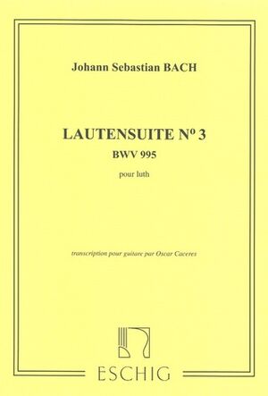 Lautensuite N. 3, Bwv 995, Pour Luth,