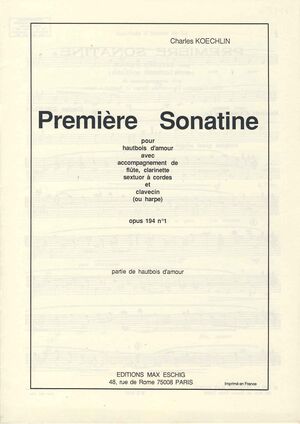 Sonatine (sonatina) Op 194 N 1