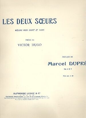 Marcel Dupre: Les Deux Soeurs Op.6, No.2