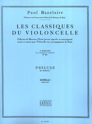 Arcangelo Corelli: Prelude in E minor-Violonchelo, piano