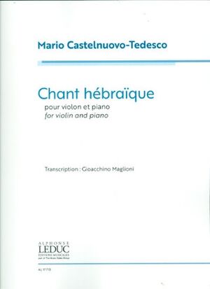 Chant Hbraque For Violin And Piano