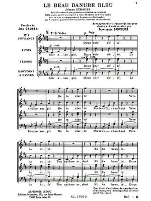 Johann Baptist II Strauss: The Blue Danube Op.314