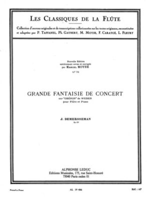 Demersseman: Grande fantaisie de concert (Concierto) op. 52-Flauta, piano