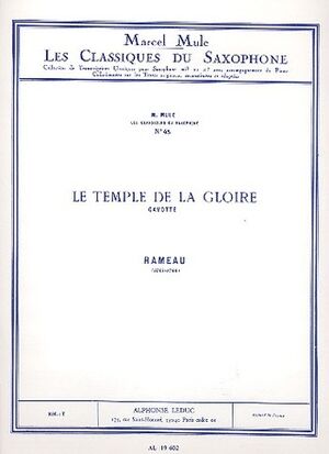 Jean-Philippe Rameau: Gavotte-Saxofón alto, piano