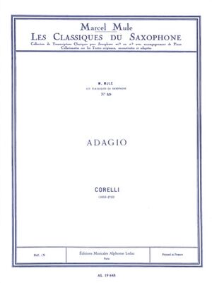 Arcangelo Corelli: Adagio-Saxofón alto, piano