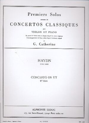 Premier Solo Extrait concerto (Concierto) En Ut Violon
