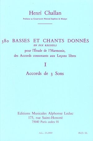 380 Basses et Chants Donns Vol. 1A-Bajo continuo