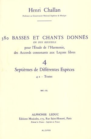 380 Basses et Chants Donns Vol. 4A