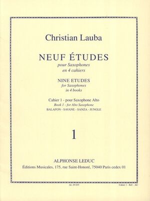 Neuf Etudes (estudios) pour Saxophones