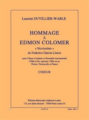 Hommage a Edmon Colomer Childrens Choir & Ens