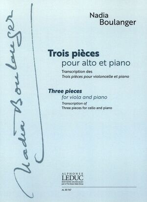 Trois Pièces Pour Alto (Viola) Et Piano