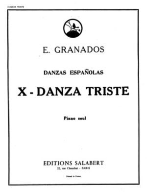 Danza Triste N 10 Danses Espagnoles Piano