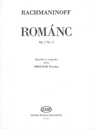 Romance op. 4, no. 5 Violin and Piano
