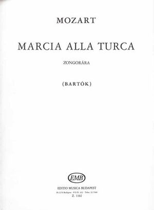 Marcia alla Turca von der Sonate (sonata) A-Dur (KV 331) Piano
