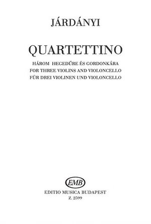 Quartettino fr 3 Violinen und Violoncello String Quartet