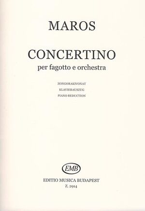 Concertino fagottra és zenekarra Bassoon (fagot) and Piano