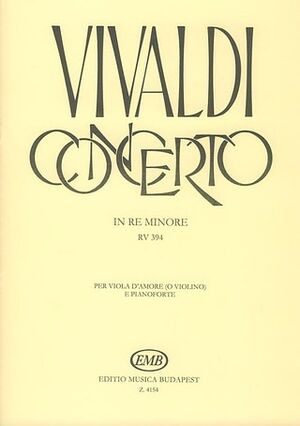 Concerto (concierto) in re minore per viola d'amore (o violi Violin and Piano