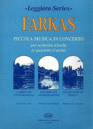 Piccola Musica Di Concerto (Concierto) Fr Streichorchester String Orchestra