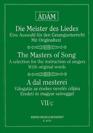 Die Meister des Liedes VII-c Lieder von Brahms, F Vocal and Piano