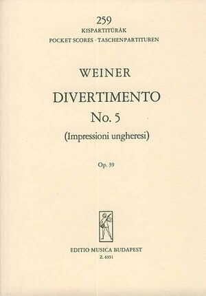Divertimento Nr. 5 op. 39 (Impressioni ungheresi) Orchestra