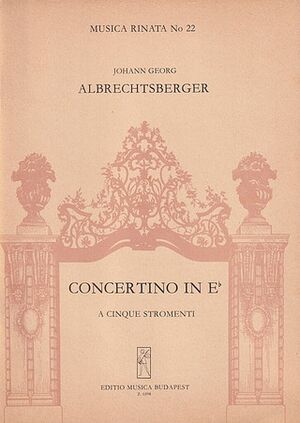 Concertino In Es A Cinque Stromenti Mr 22 Per Tro Chamber Ensemble