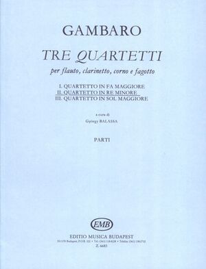 Tre quartetti per flauto, clarinetto, coro e fagot Wind Quartet