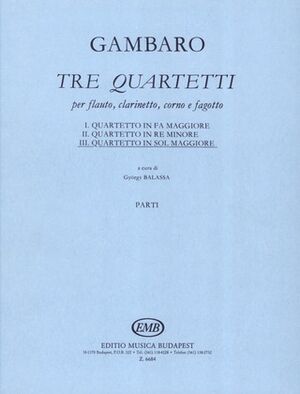 Tre quartetti per flauto, clarinetto, coro e fagot Wind Quartet