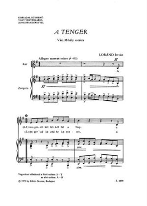 A tenger Upper Voices or Mixed Voices and Accompaniment