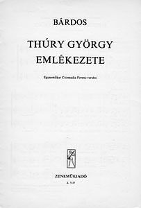 Thury György emlékezete Upper Voices a Cappella