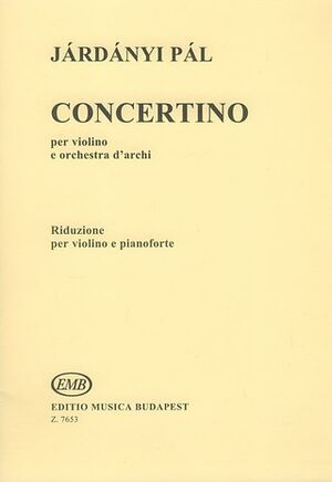 Concertino fr Violine und Streichorchester Violin and Piano