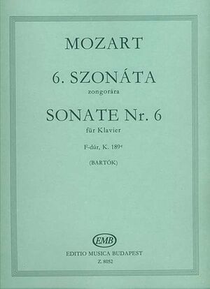 Sonate (sonata) Nr. 6 F-Dur, KV 189e Piano