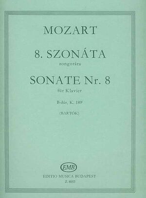 Sonate (sonata) Nr. 8 B-Dur, KV 189f Piano