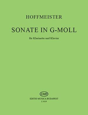 Sonate (sonata) G-Moll Clarinet and Piano