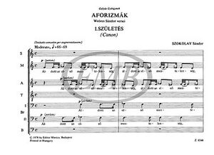 Aforizm k. Six miniatures Mixed Voices a Cappella