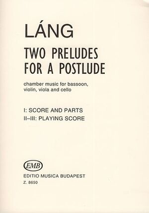 Two Preludes for a Postlude Mixed Ensemble