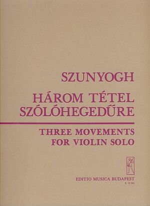 Drei Sätze fr Violine Solo Violin (Violín)