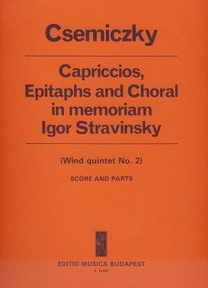 Capriccios, Epitaphs and Choral Wind Quintet