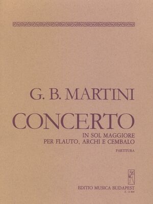 Concerto G major Flute (concierto flauta), Strings and Harpsichord