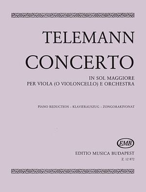 Concerto (concierto) in sol maggiore per viola ( o violoncel Orchestra and Piano
