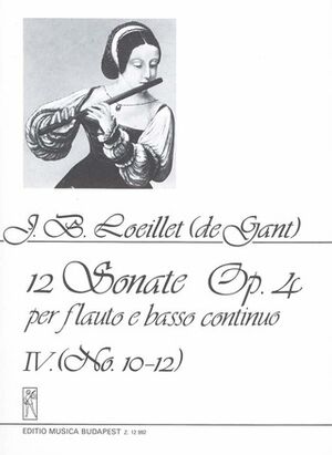 12 Sonate Per Flauto (sonatas flauta) E Basso Continuo Iv Op. 4 Flute and Piano