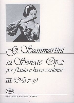 12 Sonate (sonatas) Op. 2, Vol. III, nos. 7-9 Flute and Basso Continuo