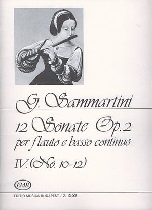 12 Sonate (sonatas) Op. 2, Vol. IV, nos. 10-12 Flute and Basso Continuo