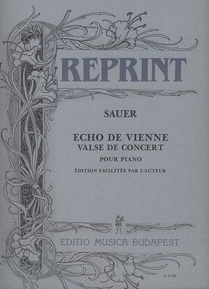 Echo de Vienne. Valse de concert (concierto) Piano