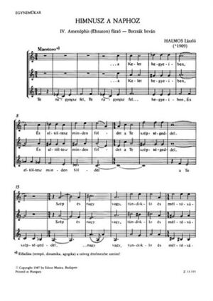 Himnusz a naphoz Upper Voices a Cappella