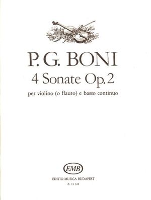 4 Sonate (sonatas) per violino e basso continuo op. 2 Violin and Piano